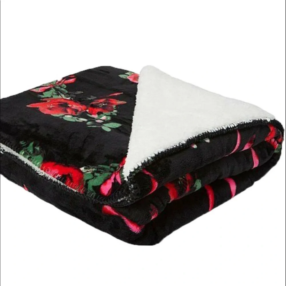 Black Victoria Secret Roses Blanket